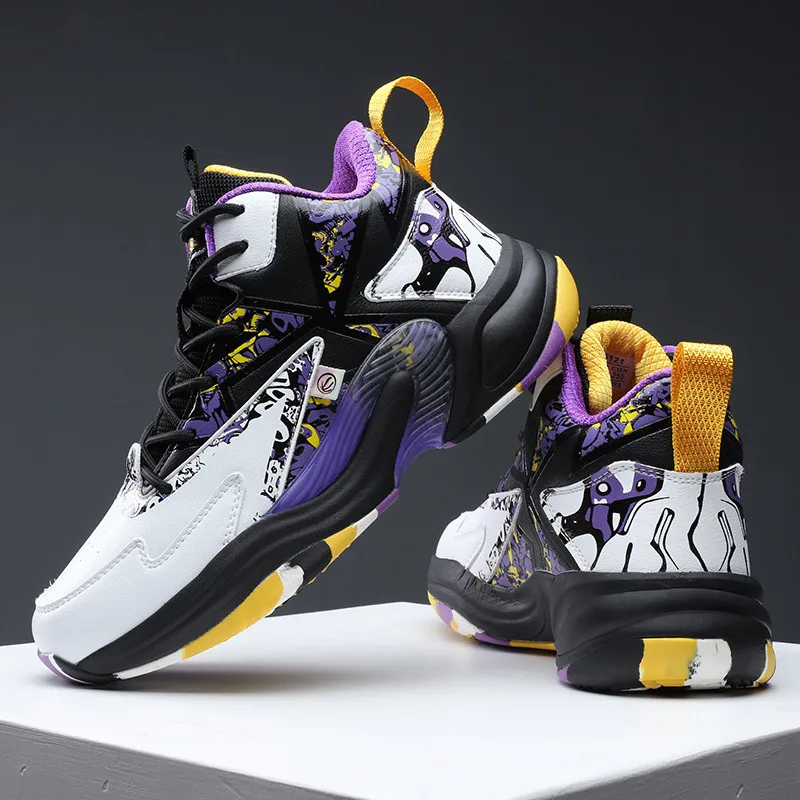 

New Graffiti Sneakers Men Streetball Shoes 2021 Autumn Fashion Camouflage Man Sport Shoes Outdoor Sneakers zapatos de baloncesto