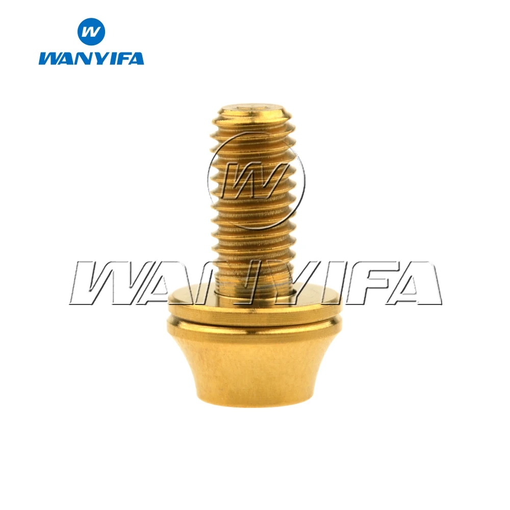 Титановый "Wanyifa" Ti Болт M5x12mm с шайбами, велосипедные бутылки для воды клетка болты с шестигранной головкой, соответствующие стандартам Американского общества по