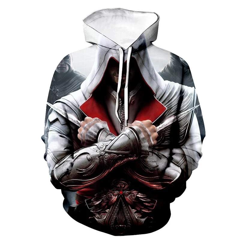 Толстовка с 3D принтом Assassin's Creed для мужчин и женщин модная повседневная