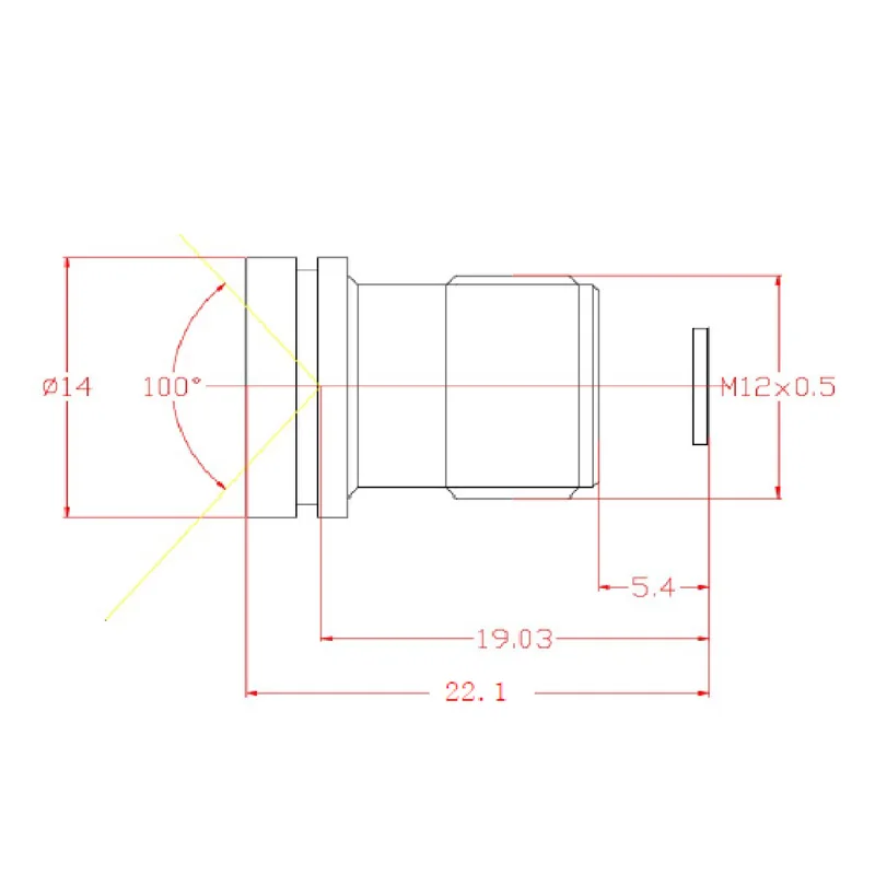 [Новое поступление] 4 мм объектив камеры видеонаблюдения 3MP F3.2 FOV 100D M12 крепление с