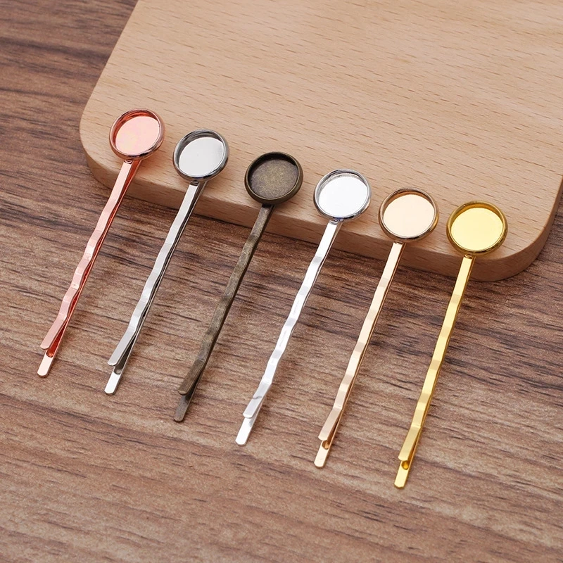 30 шт./лот чтобы соответствовать 10/12/14 мм круглый кабошон заколки база 6 видов