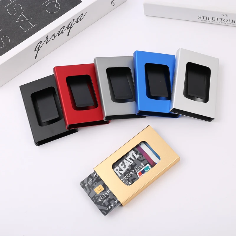YUECIMIE 6 цветов RFID Алюминиевый бумажник для карт умный металлический держатель
