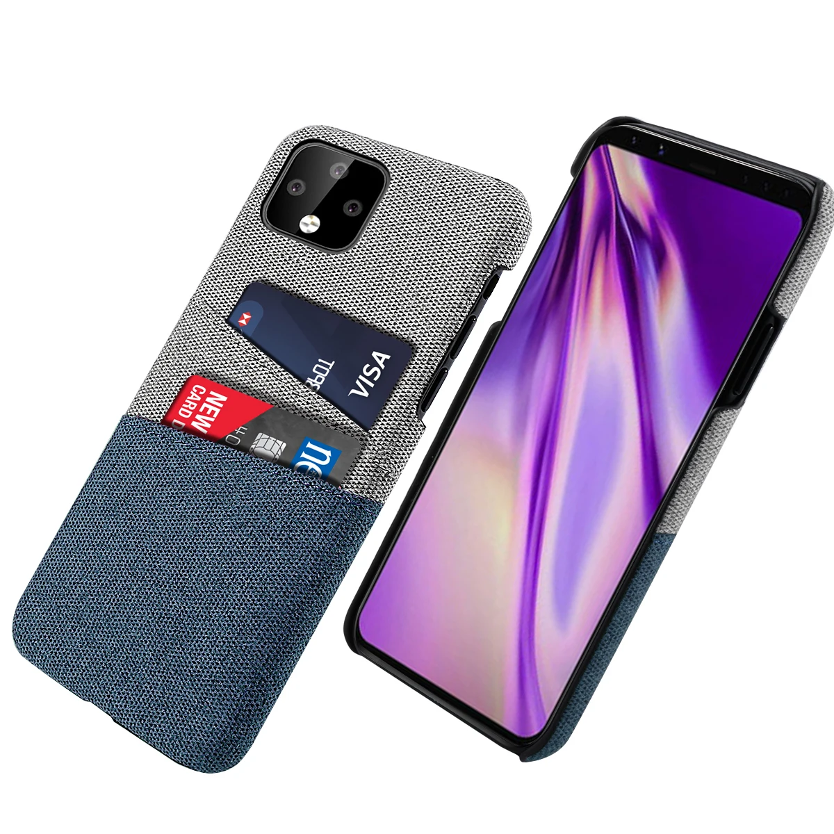 Чехол для карт Google Pixel 4 XL тонкий жесткий защитный чехол бумажник из матовой ткани