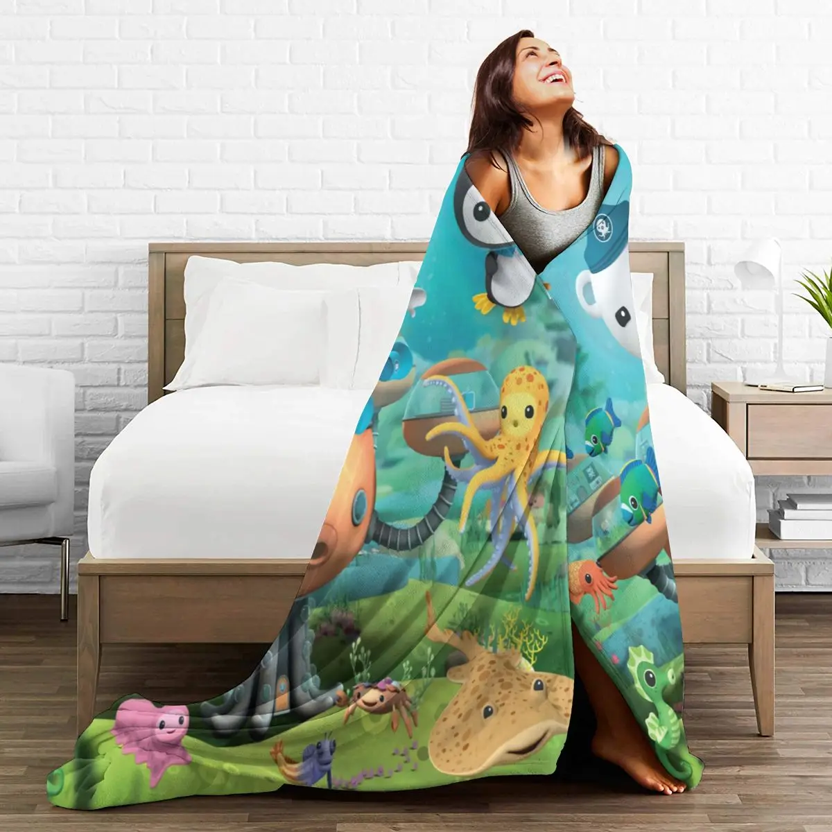 

Ultra Soft Sofa Blanket Cover Blanket Cartoon Cartoon Bedding Flannel plied Sofa Bedroom Decor for Children and Adults Black