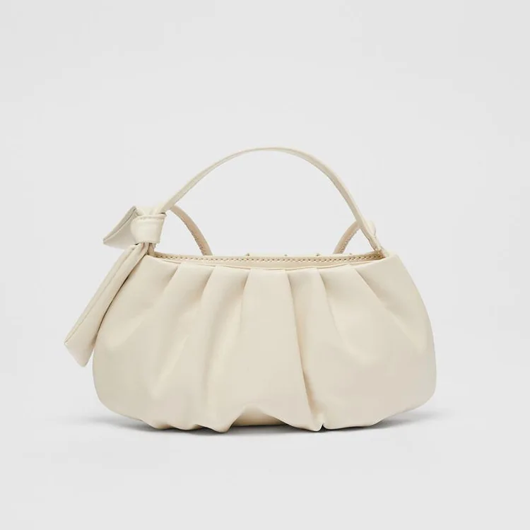 

2021 New Korean Fashion Design Women Bag Bowknot Single Shoulder Crossbody Portable Bucket Bag Solid Color Simple Pack
