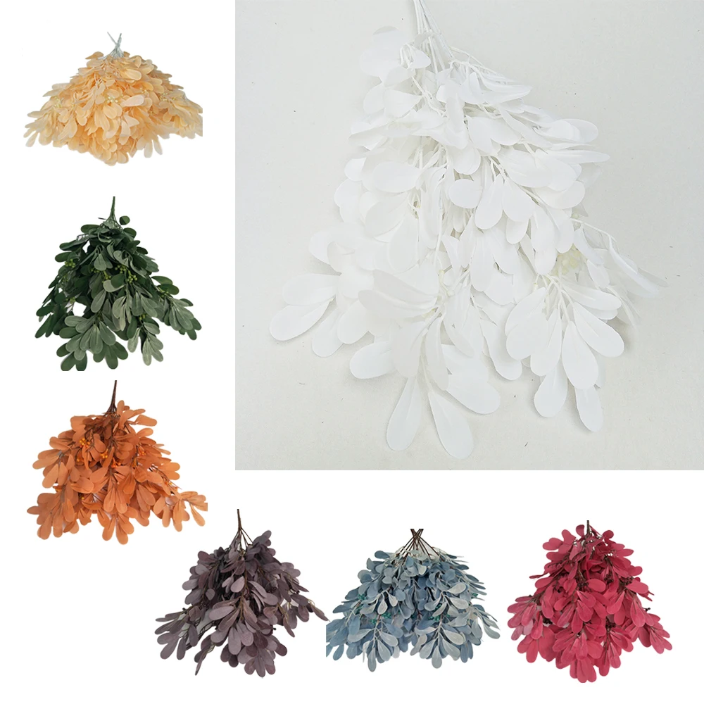 Новый 9 вилка арахиса зеленый jujube искусственные листья цветов украшения дома