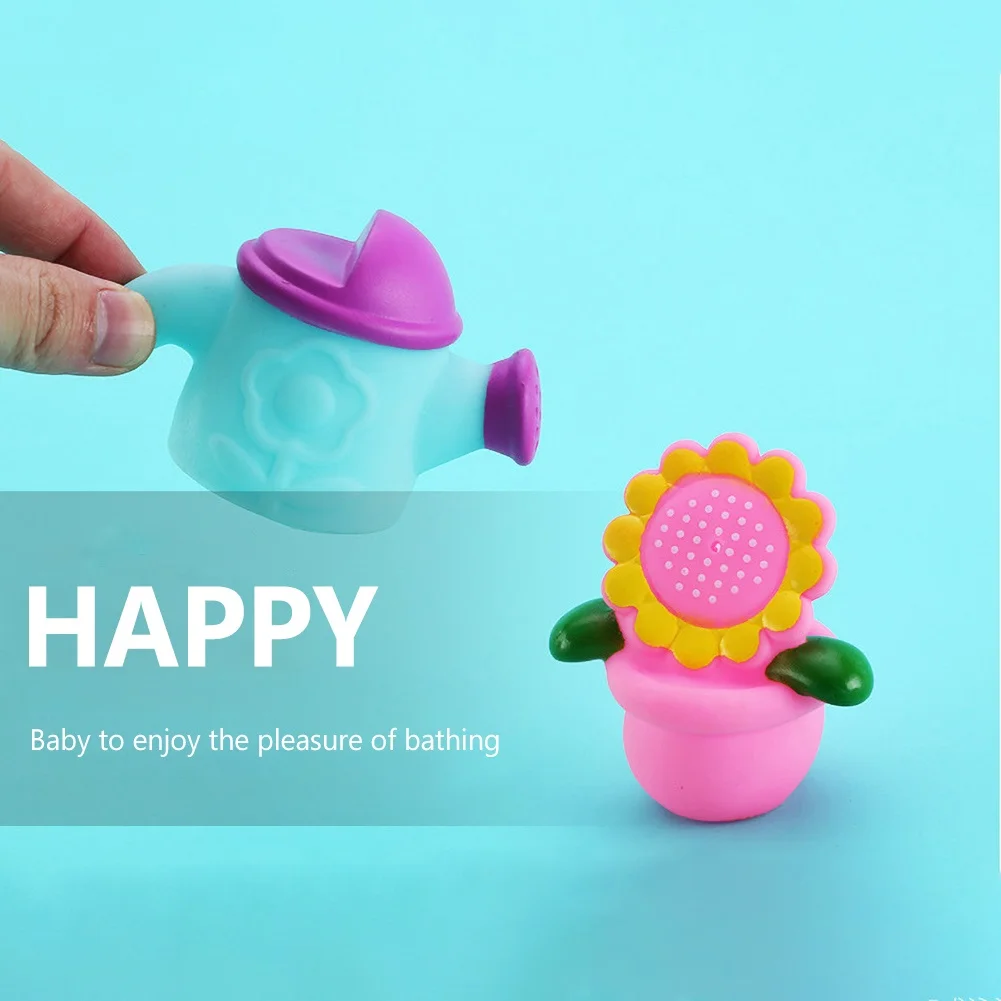 Cute Animals Swimming Water Toys Colorful Soft Rubber Float Squeeze Sound Squeaky Bathing Toy For Baby Game Shower Bath Toys