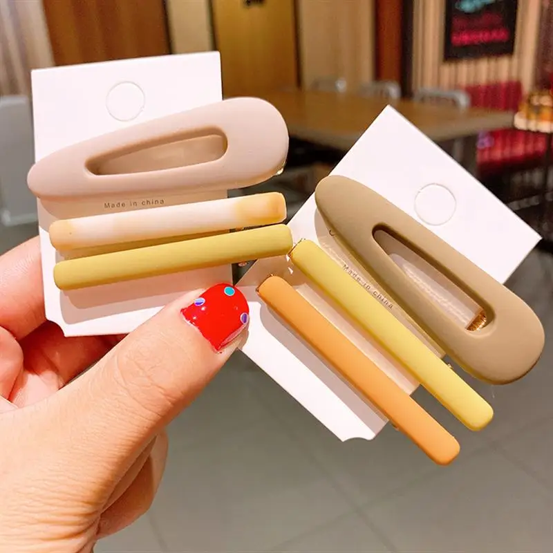 3Pcs/Set Solid Color INS Hot Side Clips Girlish Temperament Knot Hairpin Headdress Wild Card Issuance Clip headdress |