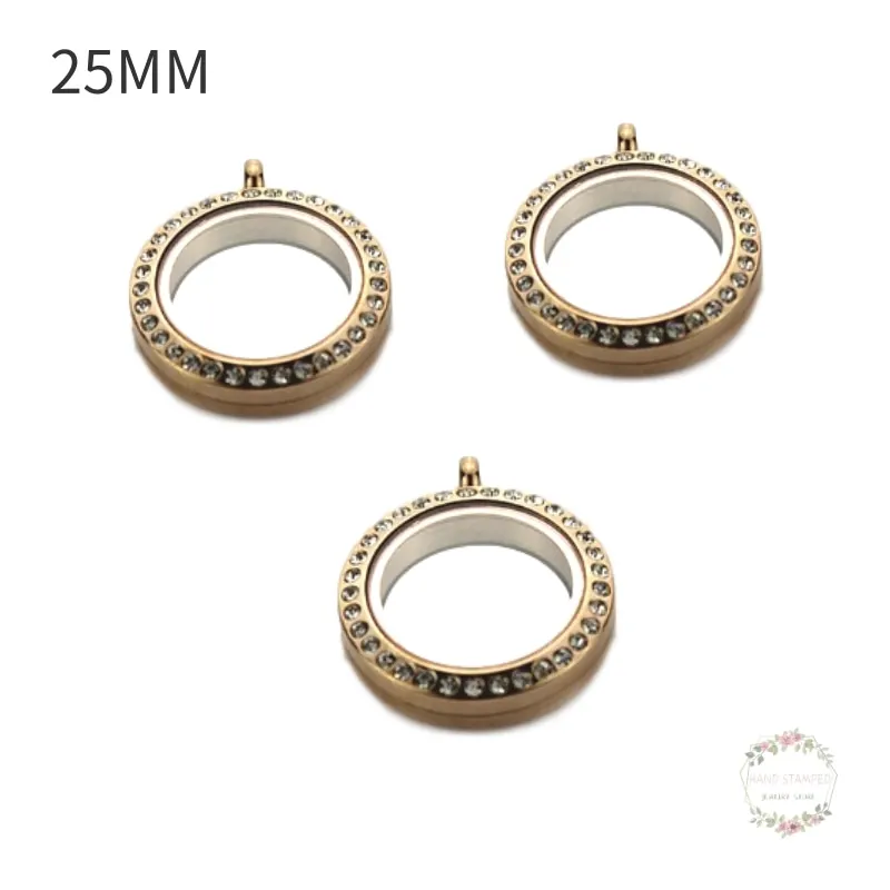 1 шт. стеклянный медальон круглый водонепроницаемый 316L нержавеющая сталь винт