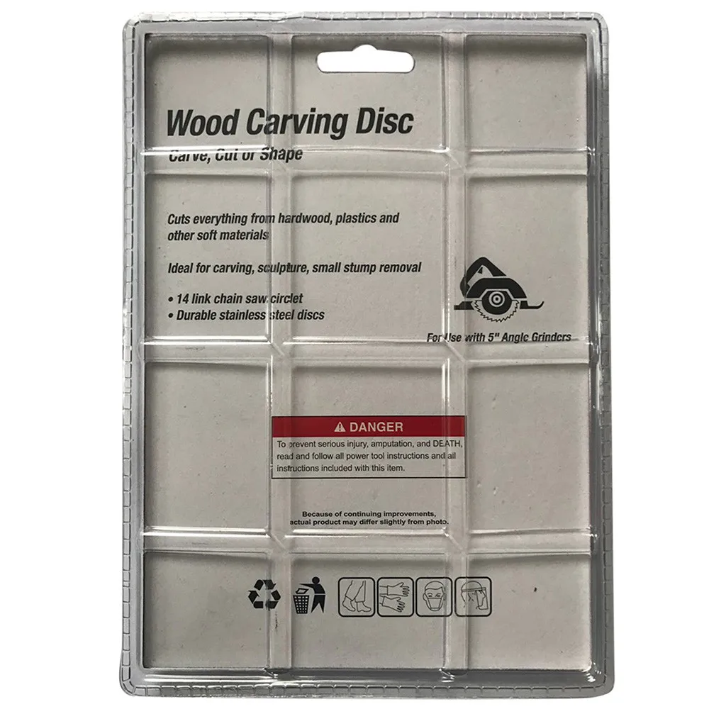 2w#Wood Carving Disk 5 In Grinder Disc Chain Woodworking Saw Blade Cutting Wood Slotted For Angle Grinde#25 |