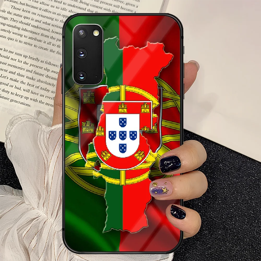

Portugal Flag Phone Tempered Glass Case Cover for Samsung Galaxy A M 12 20 21 30 31 40 50 51 52 70 71 72 E S 3D Trend Waterproof