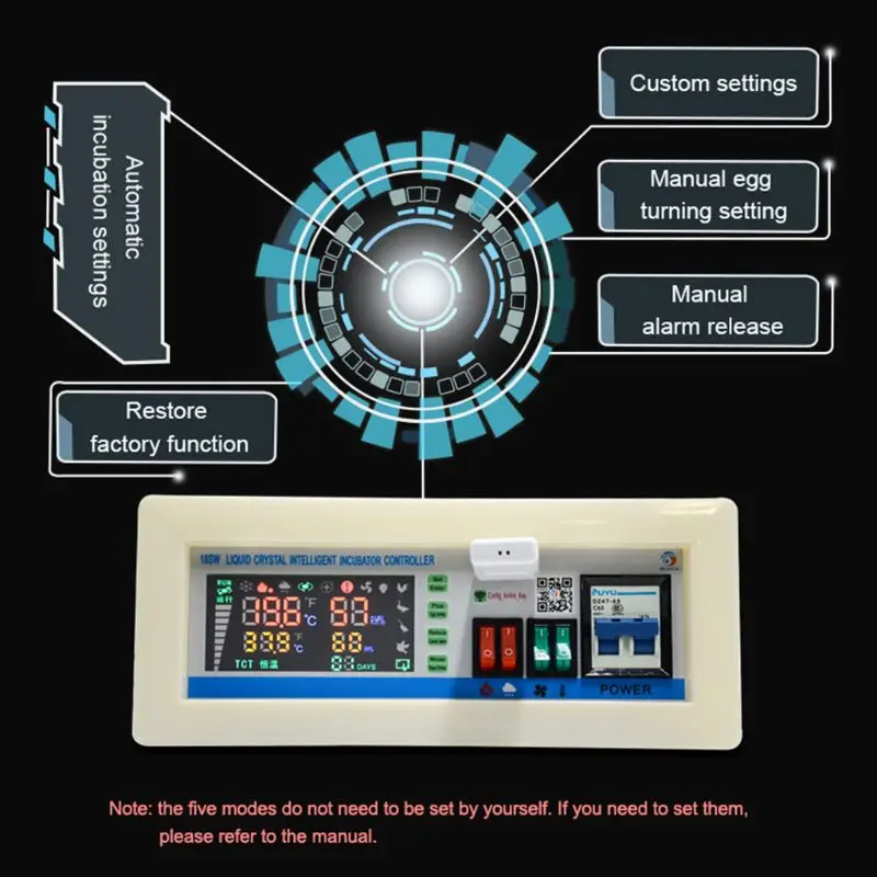 

XM-18SW Automatic Egg Incubator Controller Thermostat Hygrostat App System Control Temperature Humidity Sensors