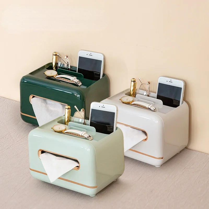 

Многофункциональная коробка для салфеток в скандинавском стиле, пластиковый домашний креативный контейнер для хранения салфеток, контейн...