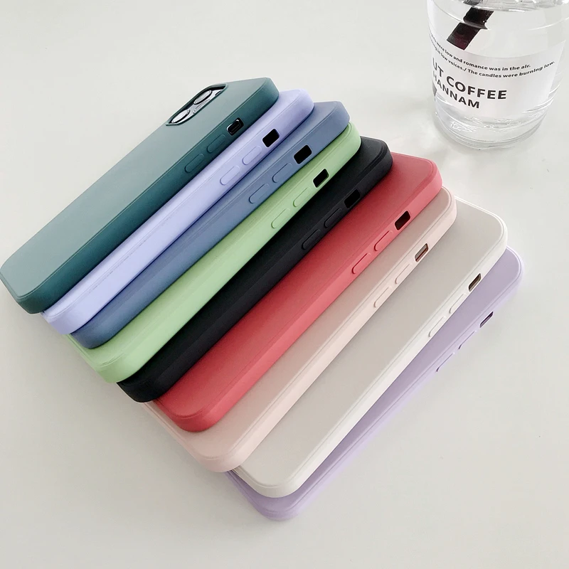 

Luxury Soild Color Liquid Case For iPhone 12 Mini 11 Pro Max X XR XS Max SE 2020 8 7 6 6S Plus Phone Case Silicone Back Cover