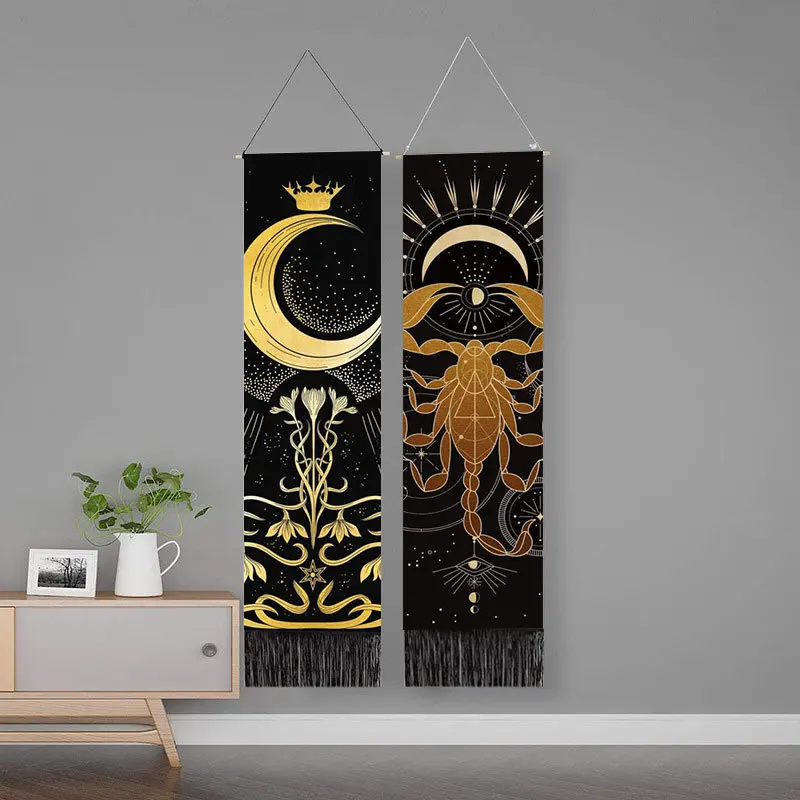 

Настенный гобелен, прямоугольная декоративная плетеная змея, меняющая Луну фазу, украшение для дома и офиса
