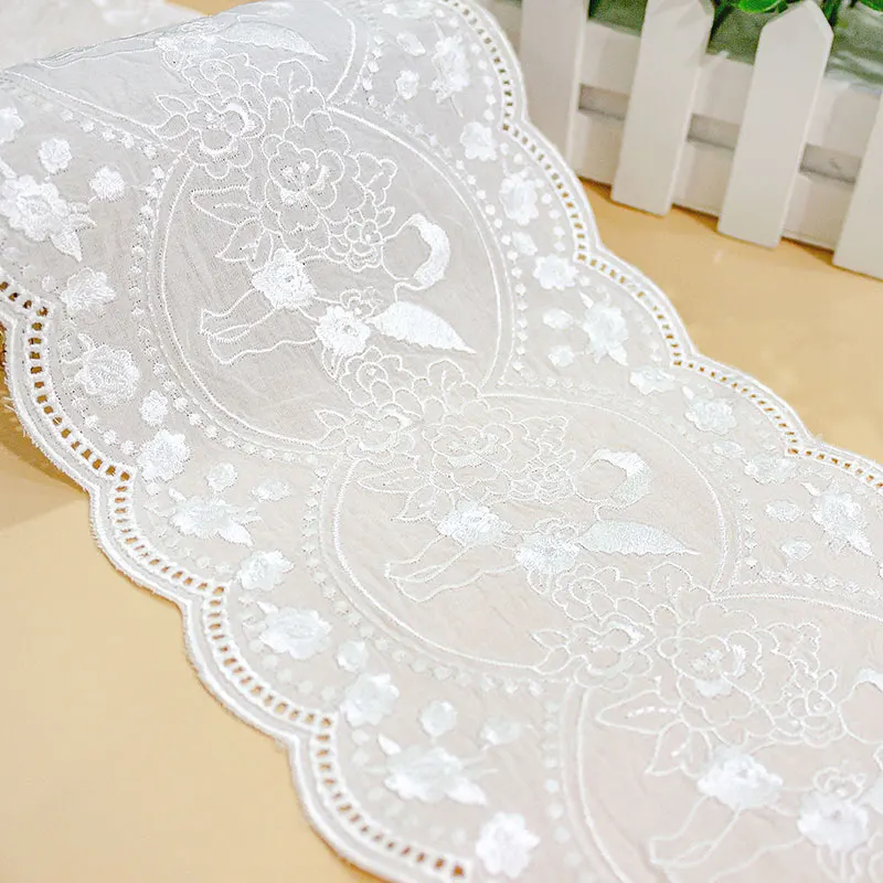 

3 Yards/bag New Product Doll Cotton Embroidery Fabric Clothing Textile Lace Accessories Handmade DIY Fabric
