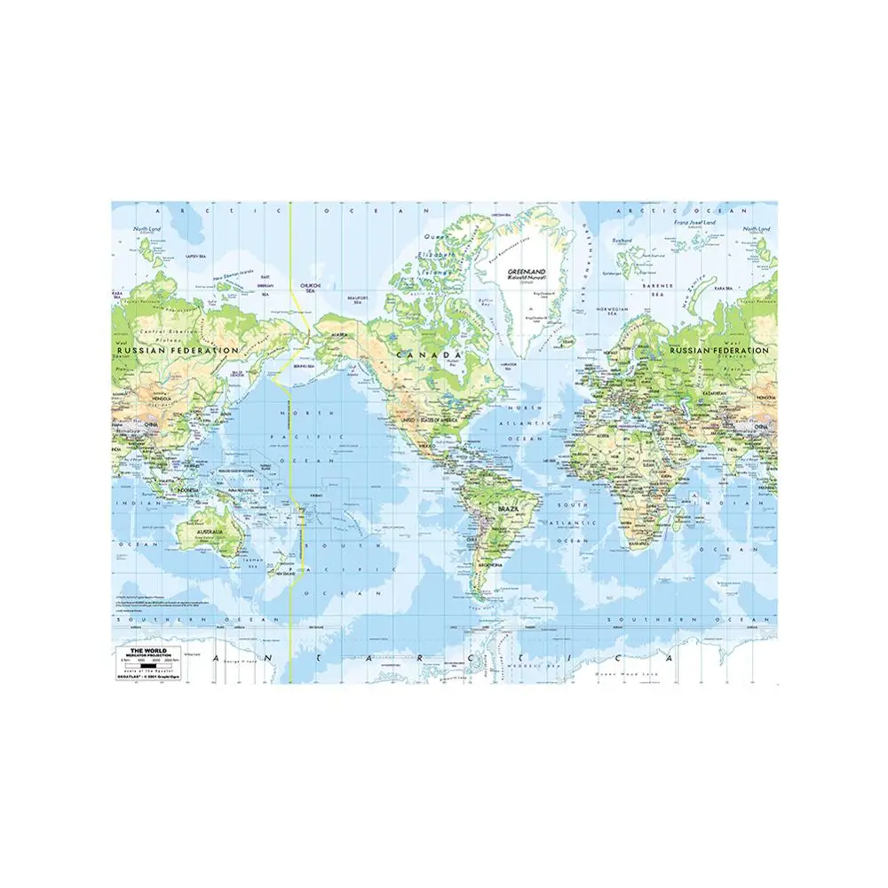 Рисунок 2 - Складная карта мира проекция Mercator