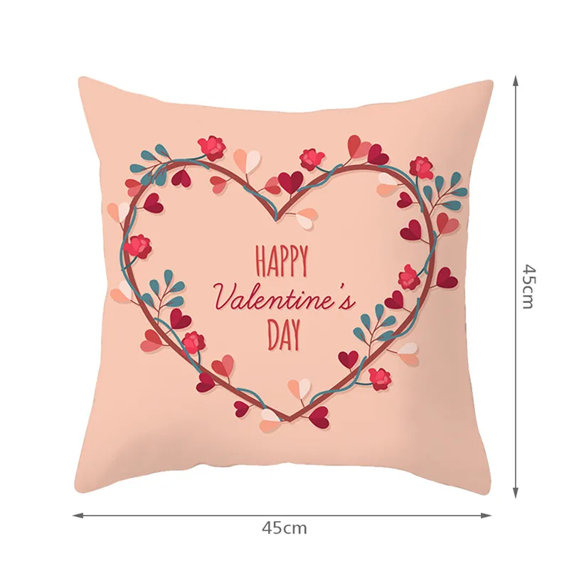 Чехол для подушки Fuwatacchi в форме сердца розы слова любовь подарок на день Святого