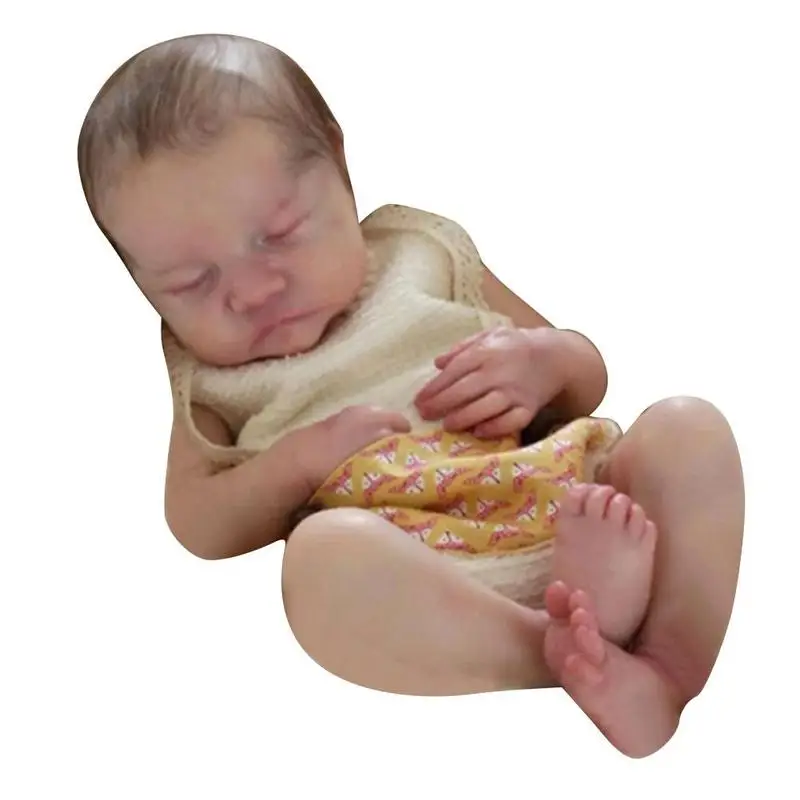 

Cute Newborn Baby Doll Soft Silicone Vinyl Realistic Random Newborn Baby Clothes Doll R5F8