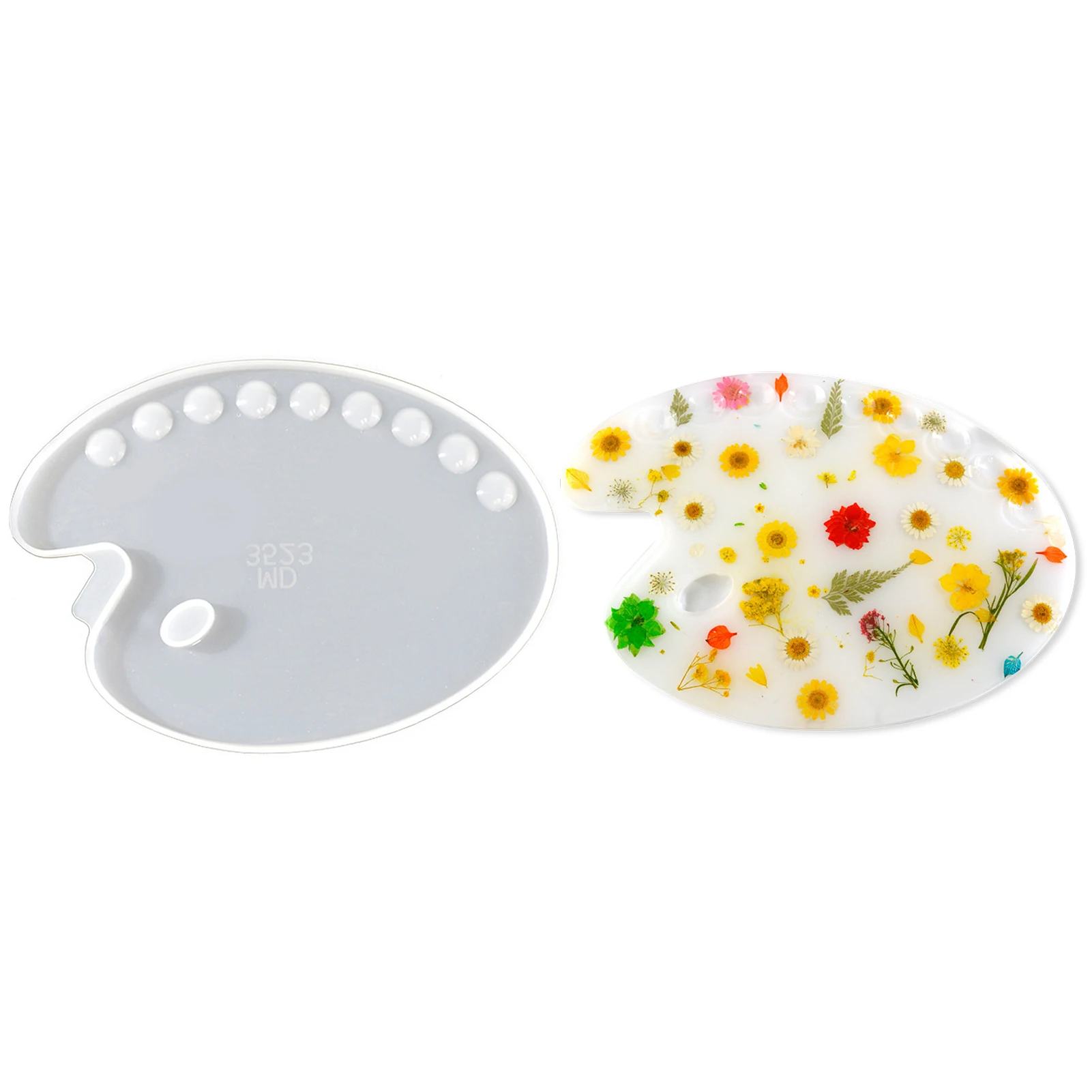 

Paint Palette Silicone Mold Artist Palette Resin Mould DIY Art Painting Tool Craft For Schools Workshop