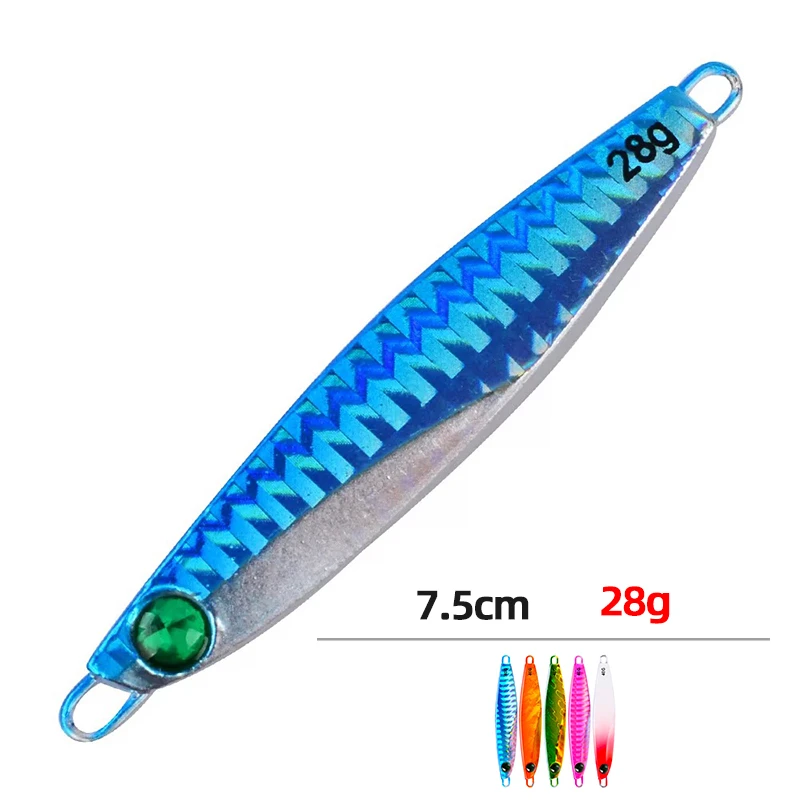 

1pcs 7.5cm 28g jig Shone Hard Bait Fishing Metal jigger Lure Accessories Colorful Crankbait Minnow Sinking Spinning Baits