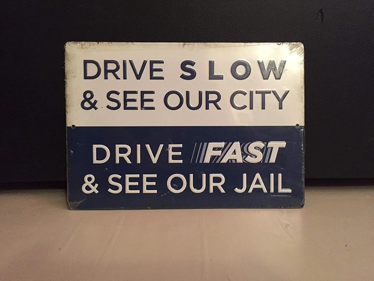 

Diuangfoong Drive Slow See Our City Drive Fast See Our Jail Reproduction Metal Sign 12" x 8"