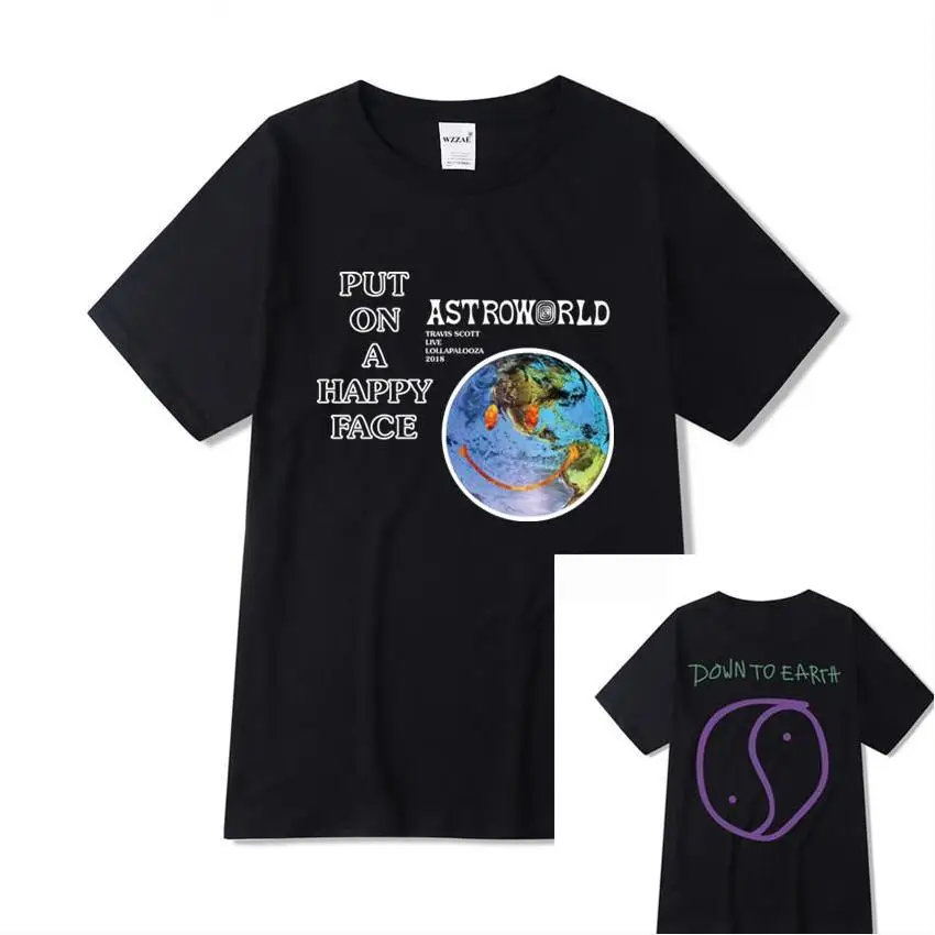 

Cactus Jack T-shirt men and women Travis Scott Astroworld top quality hip-hop Harajuku O-neck summer shirt, T-shirt men's top