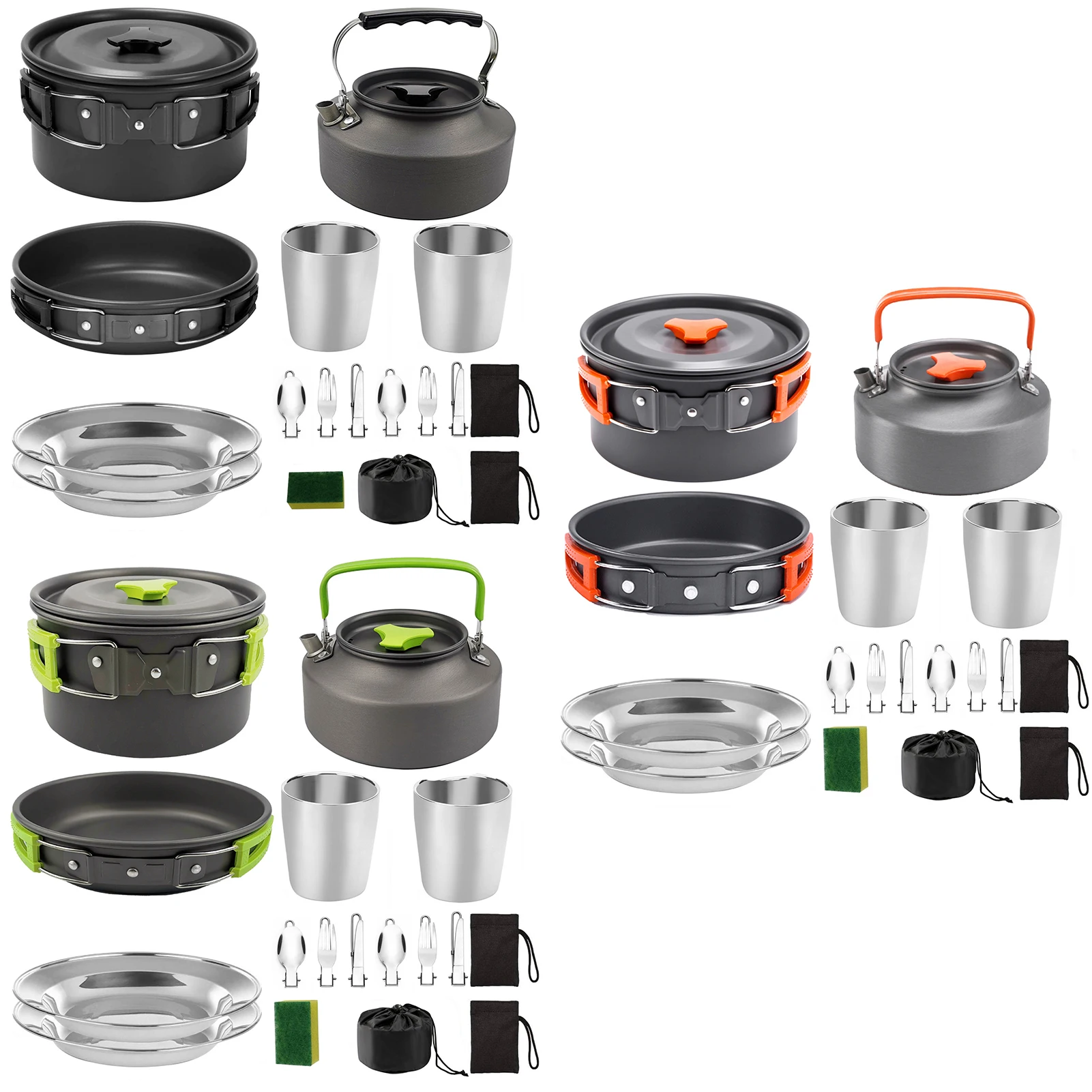 

Outdoor Ultralight Camping Cookware Set Portable Picnic Cooking Tool Set Cooking Pot Pan Cup Sets For Camping Picnic Accessories