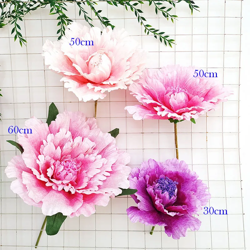 80 см искусственные большие цветы пиона головка Свадебный декор Арка фон для дома