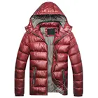 Куртка acolchado abrigos мужская, однотонная, с капюшоном и длинным рукавом, на молнии, с карманами, пуховик, стеганое пальто, зимняя куртка