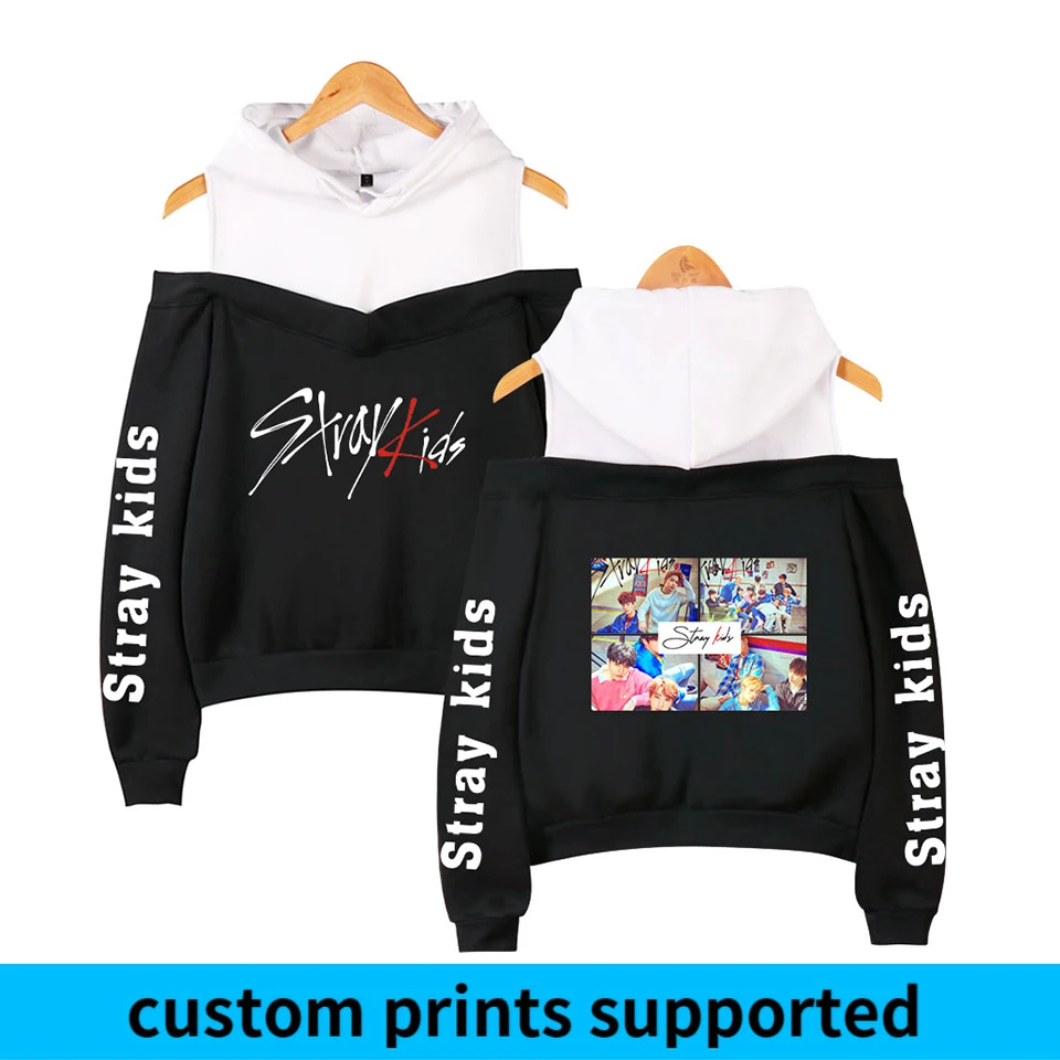 Frdun Tommee stray kids KPOP, толстовка с открытыми плечами, женская мода, хип-хоп принт, женские толстовки с капюшоном, Highstreet, толстовка, XS-2XL
