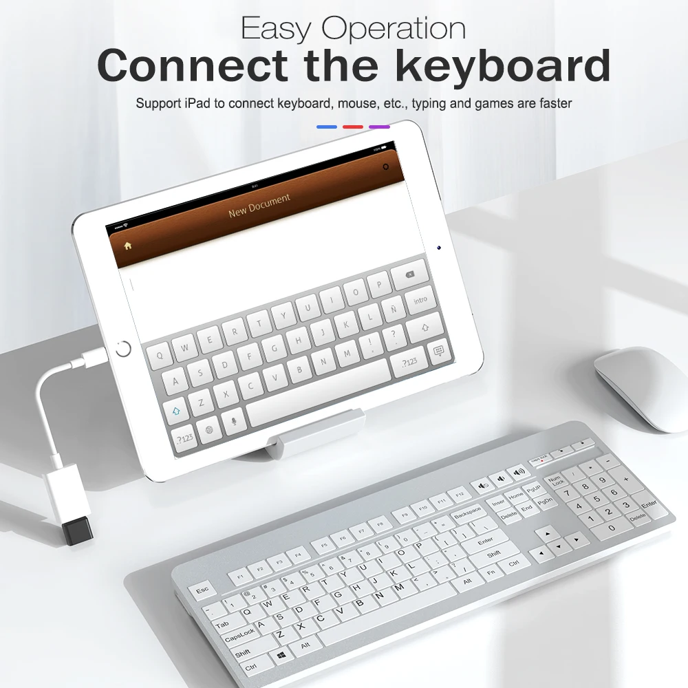 Usb otg-адаптер для камеры кабель Lightning наушники MIDI-преобразователь электрического