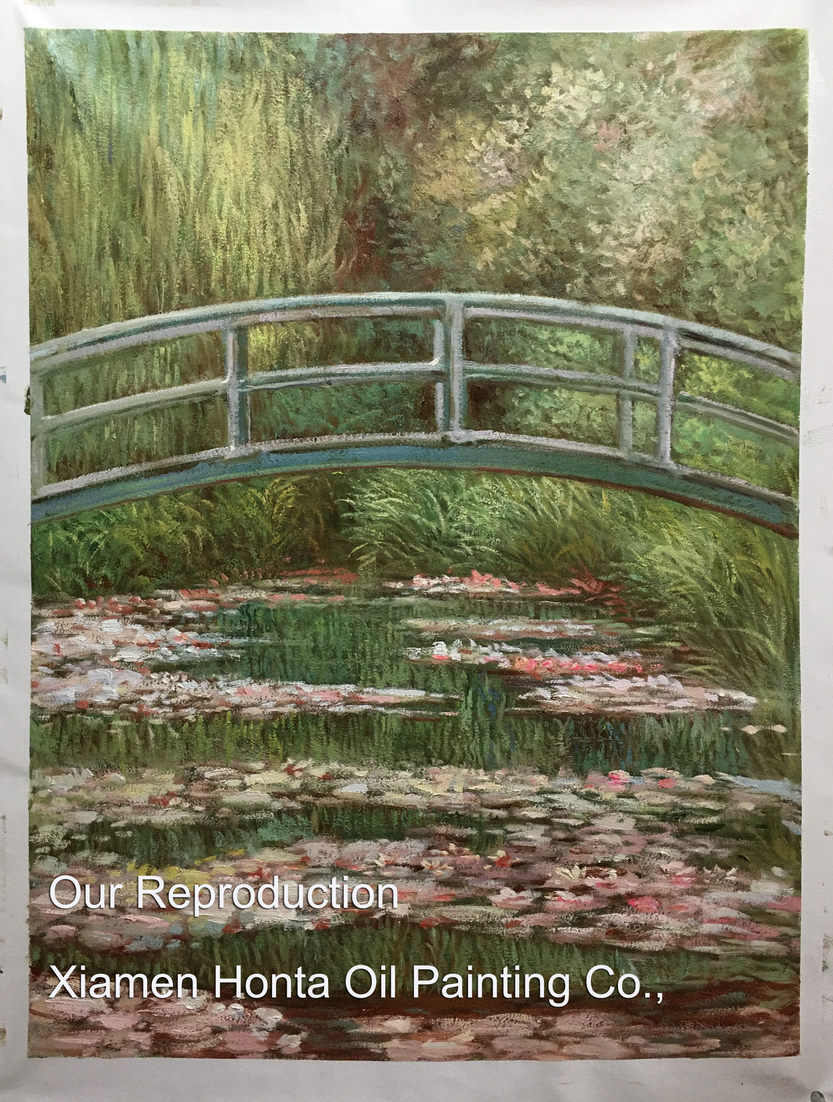 Картина маслом Клода монета 100% ручная работа Размножение на льняном холсте мост