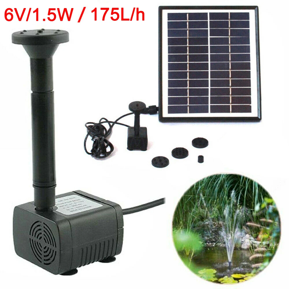 

Solar Powered Fountain Pump Garden Pond Outdoor Solar Garden Watering Kits