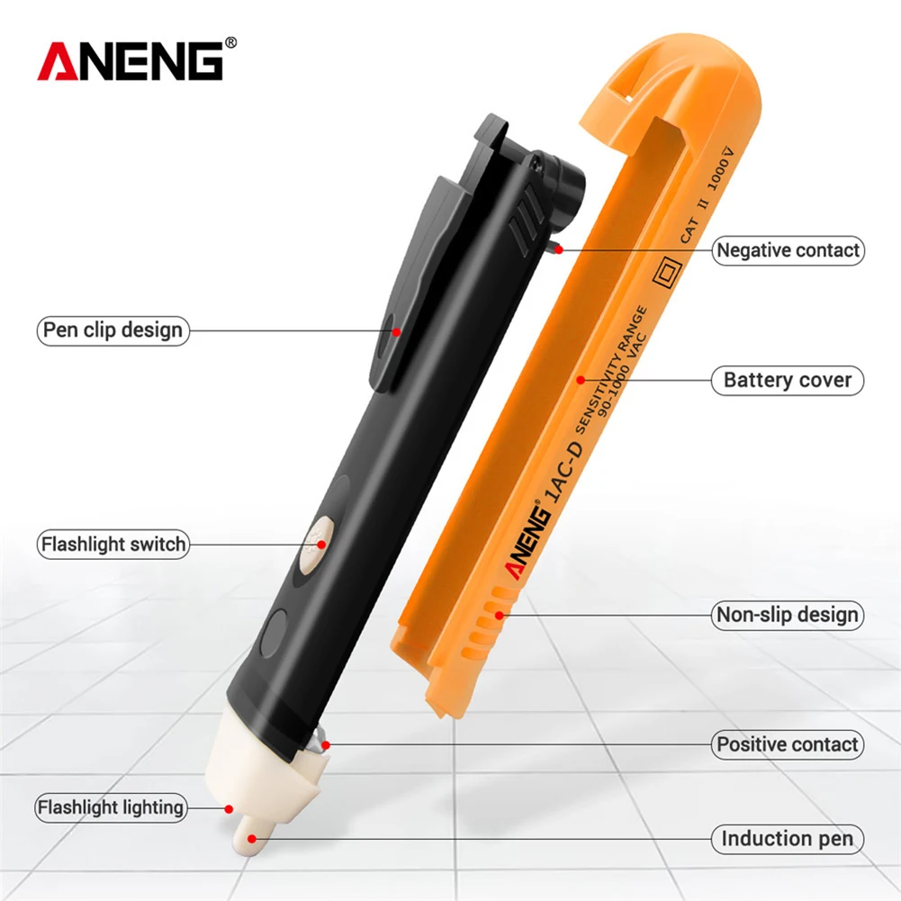 ANENG Non-contact induction test pencil AC110V 220V Voltmeter Voltage Probe Electricity Test Pen Power Detector Tester Socket |