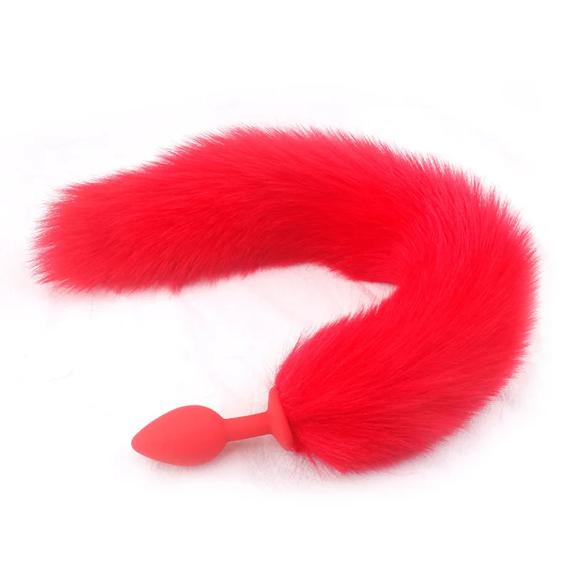 Faux Fox Tail Anal Plug Metal Butt Soft Silicone Fetish Erotic Role Play Insert Sex Toys for Women Couples Adult Game | Красота и