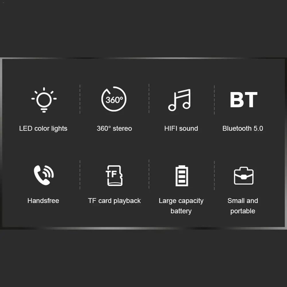 Casaland C7 портативный Bluetooth 5,0 динамик прозрачный светодиодный светящийся сабвуфер 6D объемный HIFI стерео беспроводной динамик TWS
