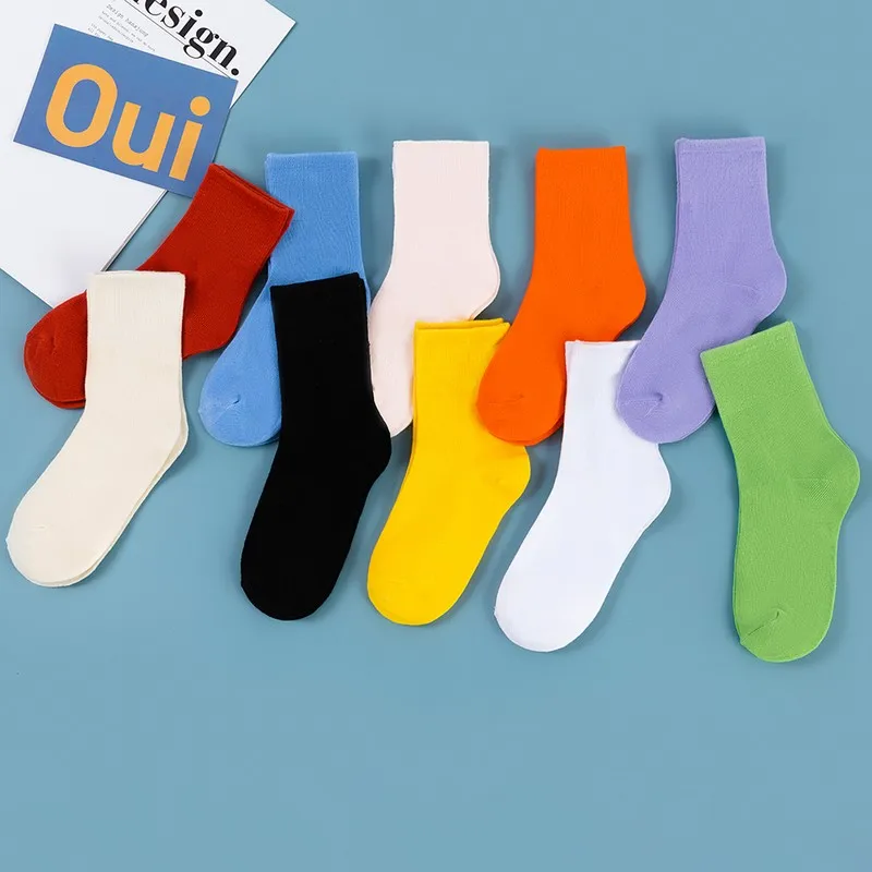 

Новинка 2020, цветные женские носки, дышащие однотонные короткие женские носки