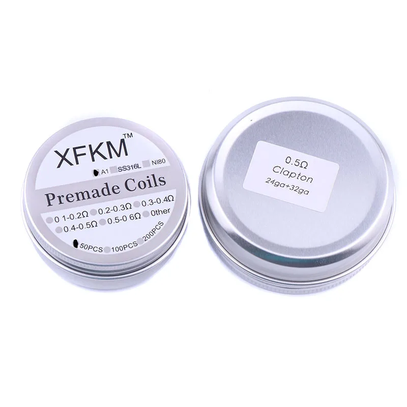 XFKM 50/100 шт. скрученный плавленый улей катушки клаптона готовая обертка Alien Mix Quad Tiger