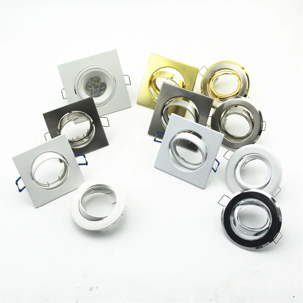 Встраиваемые светодиодные кольца 10 шт./лот Светодиодный прожектор GU10 MR16 арматура