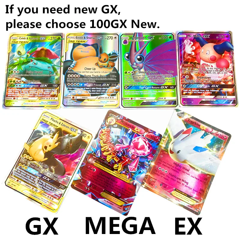 Новая Коллекция игр 10-324, торговые GX карты pokemones для Funs, детские игрушки на английском языке