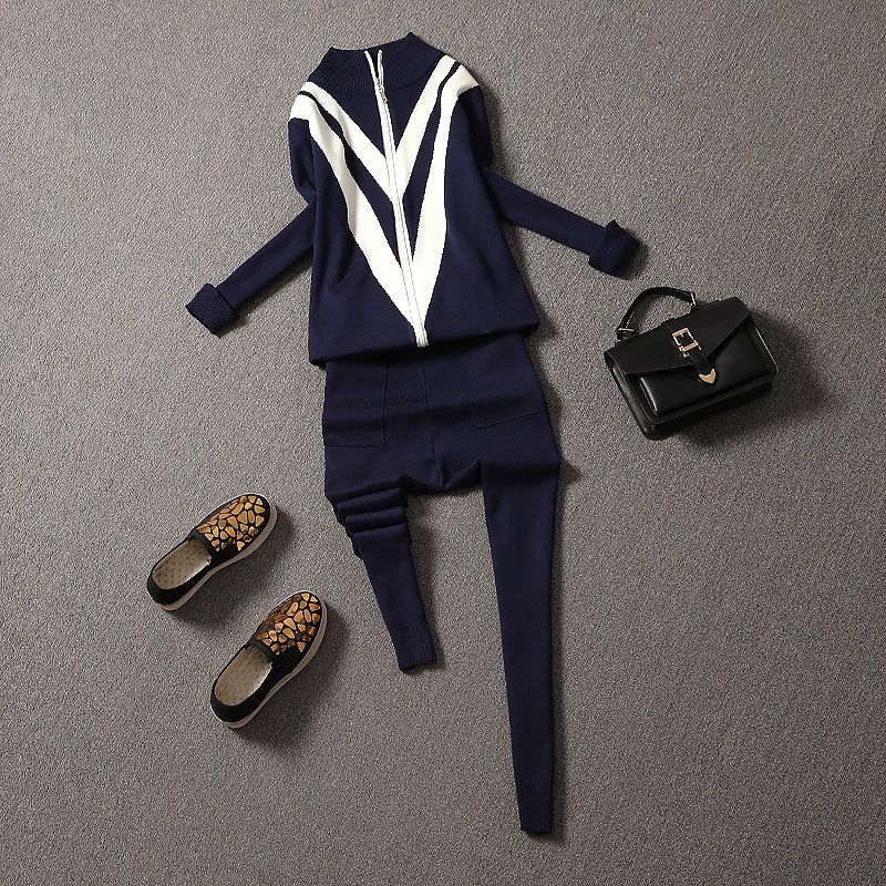 Новое поступление Женский Повседневный комплект из 2 предметов со штанами