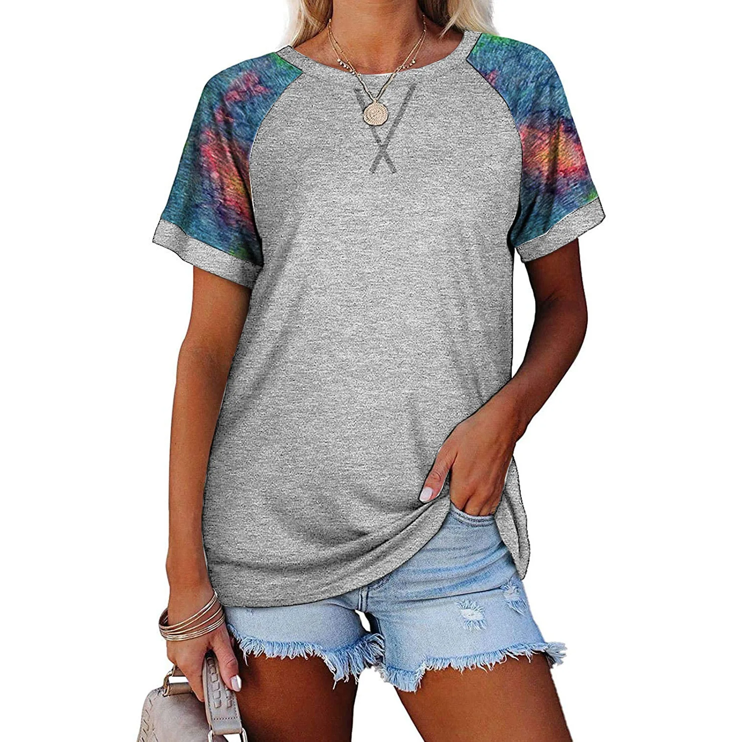 

New 2021 Summer Women T-Shirt Camouflage Patchwork Casual O-Neck Short Sleeve Tee Female Pullover T Shirts Tops Plus Size 3XL