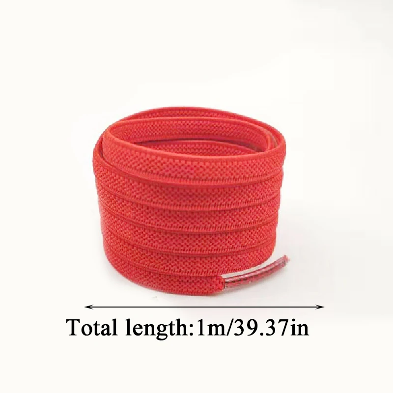 

Metal Magnetic Buckle Flat Shoelace Unisex No-Tie Shoe Laces Solid Color Sneakers Shoelaces Safety Quickly For Women Men Kids