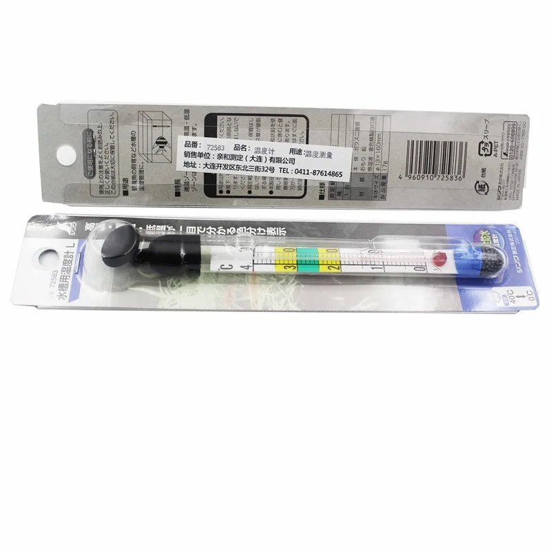 SHINWA пингвин всасываемый тип стеклянный трубчатый термометр 72583 для аквариума