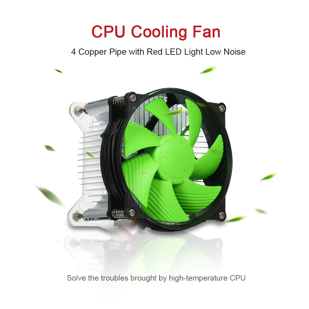 3-контактный вентилятор для процессора кулер быстрое отведение тепла низкий