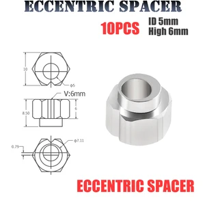 10 шт. 6 мм Эксцентриковая втулка, применяется V-Slot rail V-Wheels для 3D принтера Reprap OXShapeoko ЧПУ, детали для самостоятельной Печати