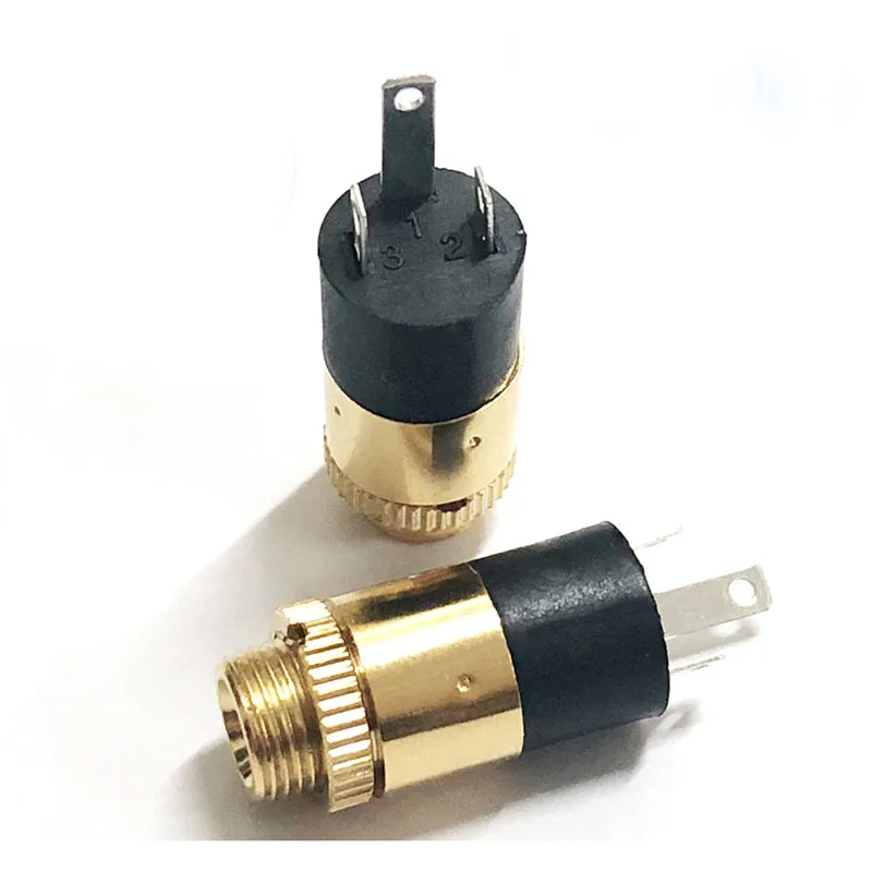 10 шт. 3 5 мм Женский стерео разъем для наушников позолоченный панельный монтажный