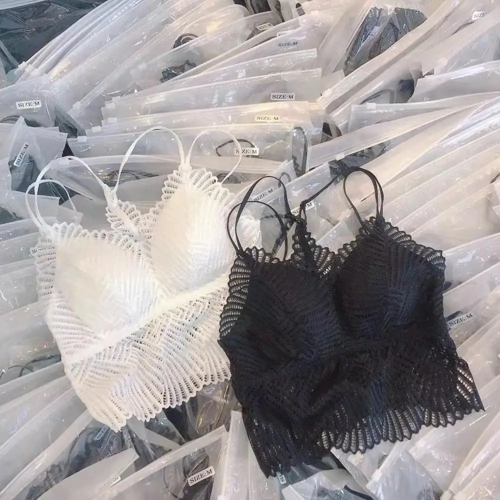 

Cropped Top Women Sexy Lace Bra Female Bralette Push Up Seamless Tube Sleep Dormir Tops Plus Size Lingerie Underwear Brassieres