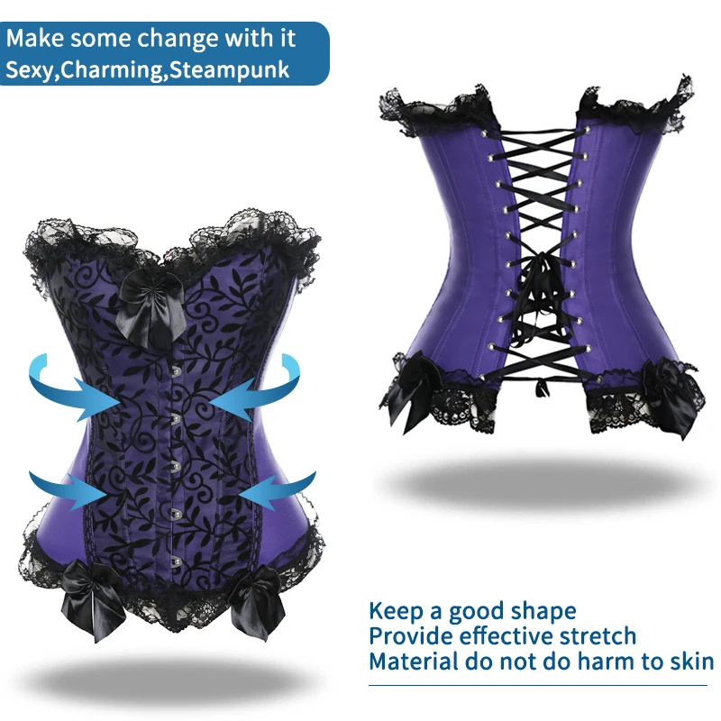 Женские сексуальные корсеты готический корсет Винтаж Плюс Размер Хэллоуин